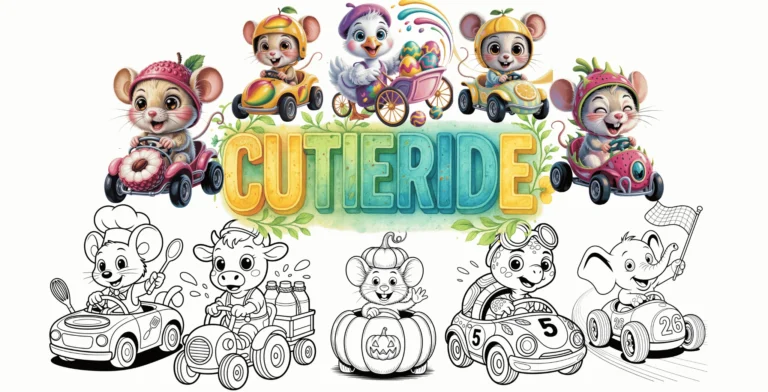 CutieRide Coloring Pack (PLR)