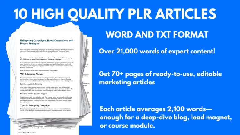Marketing PLR Content Power Pack