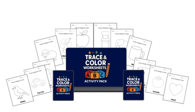 Trace And Color Worksheets
