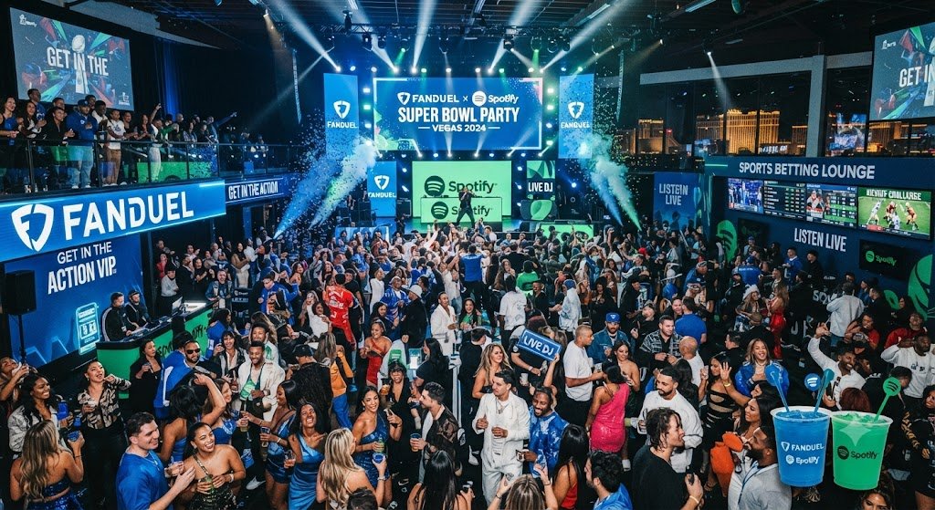 Fanduel spotify super bowl party